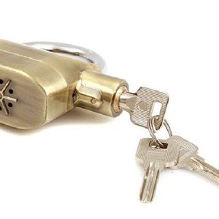 Khóa báo động chống trộm kinbar Vàng Đồng nặng 600Gram