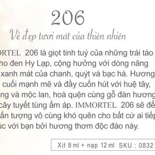 Nước hoa IMMORTEL 206 8 ml12 ml