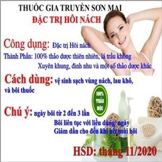 BÁN BUÔN THUỐC HÔI NÁCH GIA TRUYỀN SƠN MAI 100 THẢO DƯỢCAN TOÀNHIỆU QUẢKHÔNG TÁI PHÁT