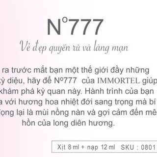 Nước hoa IMMORTEL No 777 8 ml12 ml