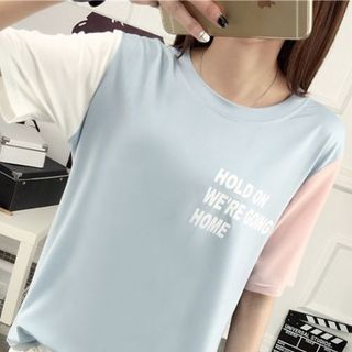 Áo thun Hold on tay phối