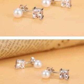 bông tai kiểu dáng hàn quốc xi bạc 925