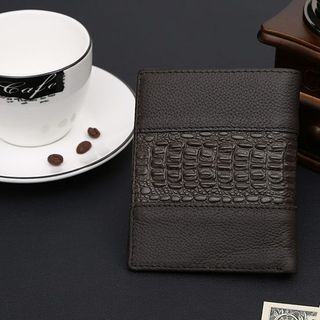 Ví cầm tay nam da bò dập vân cá sấu - Mã T11