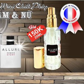 NƯỚC HOA CHIẾT PHÁP 20ML CHAI 4D LƯU HUONG 8H HƠN