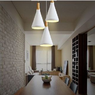 ĐÈN THẢ TRANG TRÍ NHÔM C ĐUÔI GỖ