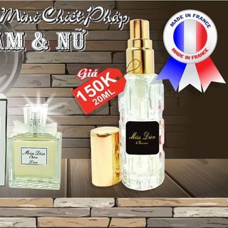 NƯỚC HOA tinh dầu CHIẾT PHÁP 20ML CHAI 4D giá trên hình minh họa giá lẻ nha khách sỉ