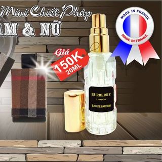 NƯỚC HOA tinh dầu CHIẾT PHÁP 20ML CHAI 4D giá trên hình minh họa giá lẻ nha khách sỉ