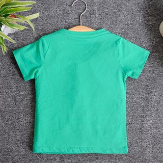 VN12 - Áo thun trơn cổ tim tay ngắn Màu xanh lá