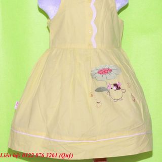 PM003 - Đầm pé gái thêu heo trú mưa xinh xinh