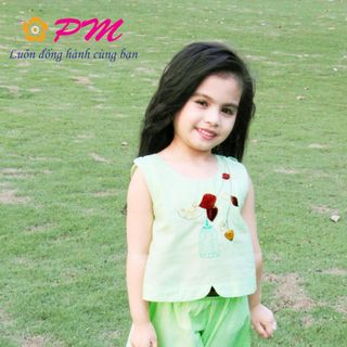 PM005 - Set pé gai thêu lá xinh xinh