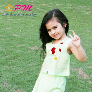 PM005 - Set pé gai thêu lá xinh xinh