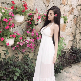 Đầm maxi hở lưng sexy xưởng mai đầm ngọc trinh