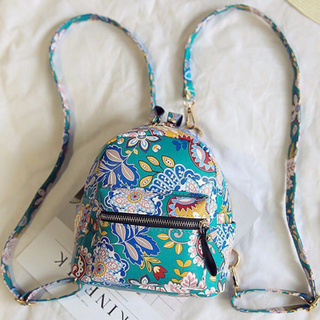 BA LÔ MINI HỌA TIẾT XANH LÁ