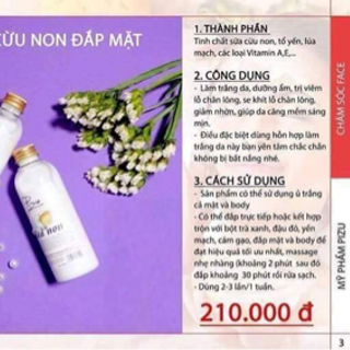 sữa cừu non đắp mặt