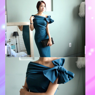Đầm body bẹt vai thắt nơváy đầm giá sỉ tphcm