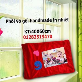 phôi vỏ gối in hình