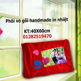 phôi vỏ gối in hình