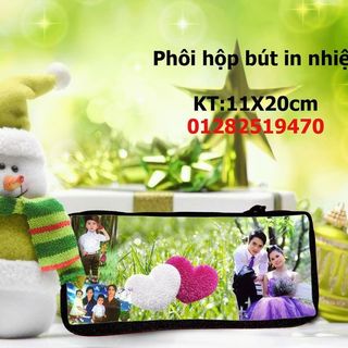 phôi hộp bút ví để in hình theo yêu cầu bằng pp chuyển nhiệt