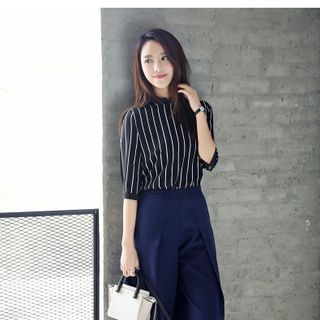 SÉT ÁO SỌC TAY LỠ QUẦN ỐNG
