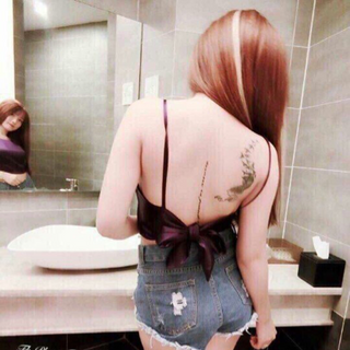 áo dây cột nơ sau chất phi bóng giá sỉ 80k lẻ 110k hàng y hình