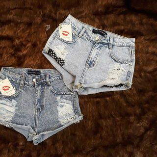 Jean short phối lưới Lucky