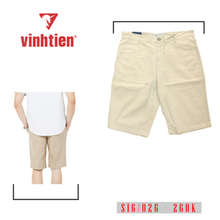 QUẦN SHORT KAKI NAM SLIMFIT VT260 Màu Be