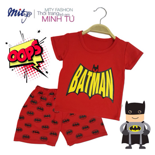 bộ cotton in hình batman cho be