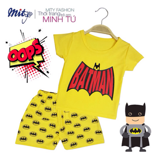 bộ cotton in hình batman cho be