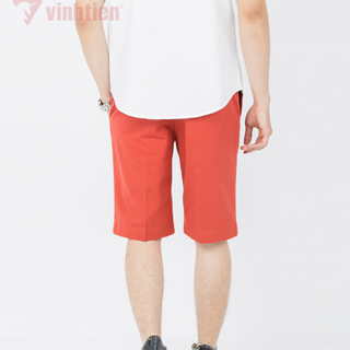 QUẦN SHORT KAKI NAM SLIMFIT VT260 Màu Cam
