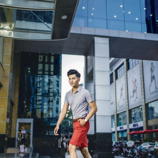 QUẦN SHORT KAKI NAM SLIMFIT VT260 Màu Cam