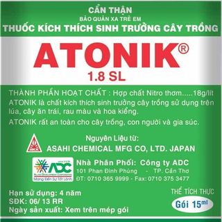 Phân bón lá kích thích tăng trưởng cây trồng ATONIK 18 SL hộp 10 gói