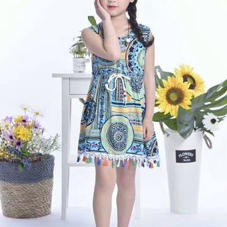 Váy Lanh hoa có dây thắt eo