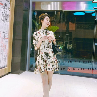 đầm suông hoa