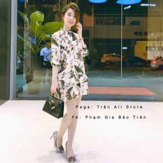 đầm suông hoa