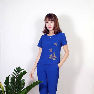 Sét nguyên bộ áo thuê lá quần dài