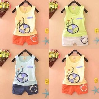 set heo và xe đạp