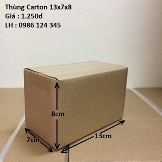 13x7x8 hộp carton đóng hàng giá rẻ