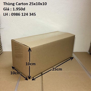25x10x10 thùng hộp carton giá rẻ