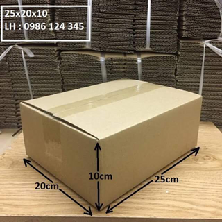 25x20x10 hộp carton đóng hàng