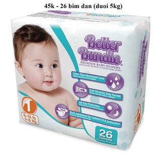 Bỉm dán Better Bundle Canada size 1 cho bé dưới 5kg giá sỉ