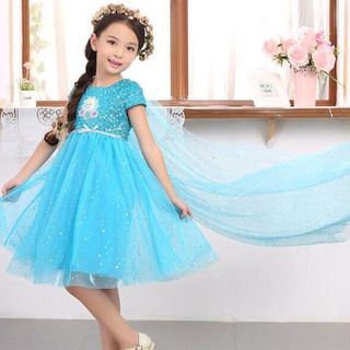 BÁN SỈ - Đầm công chúa Elsa kim sa