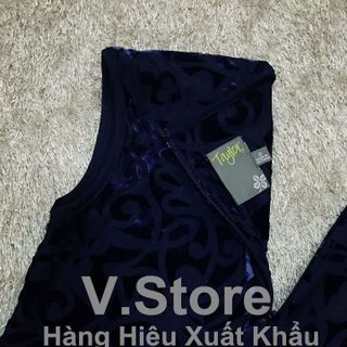 MS 01529 ĐẦM CỔ V DÁNG XÒE TAYLOR