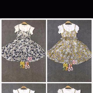 Váy hoa kèm áo cotton