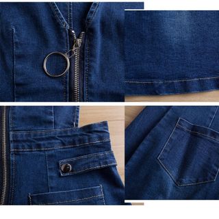 Đầm Jean Yếm cutout eo phối dây kéo TUDUO