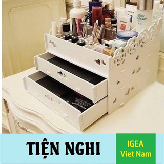 kệ mỹ phẩm hoa hồng 2 ngăn