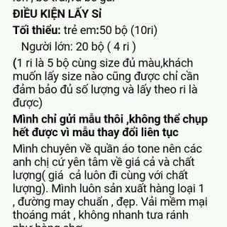 Chuyên Sỉ lẻ quần áo tol người lớn và trẻ em m