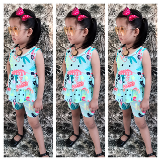 set croptop cotton cho bé vào hè