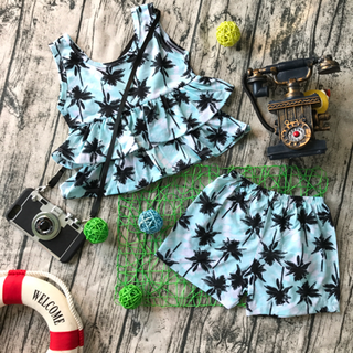 set croptop cotton cho bé vào hè