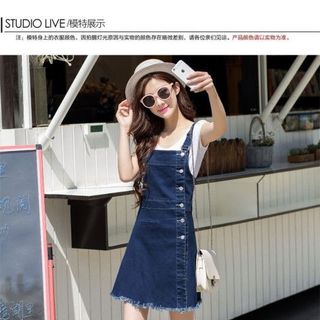đầm yếm jeans