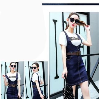 đầm yếm jeans